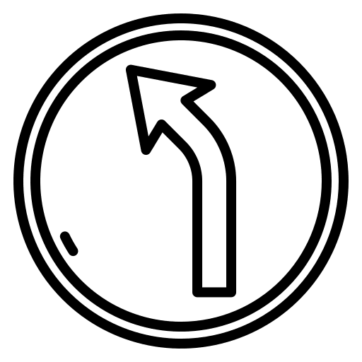 Turn left turn left arrows curve arrow icon