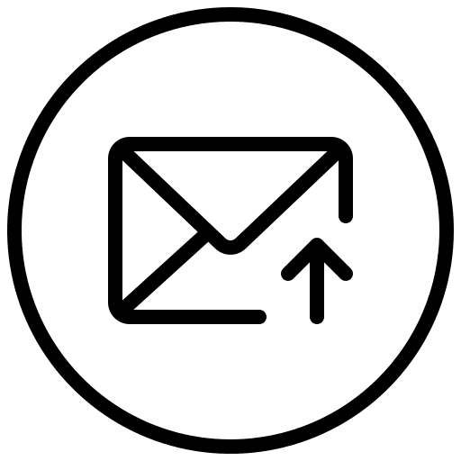 Mail up arrow ui message icon