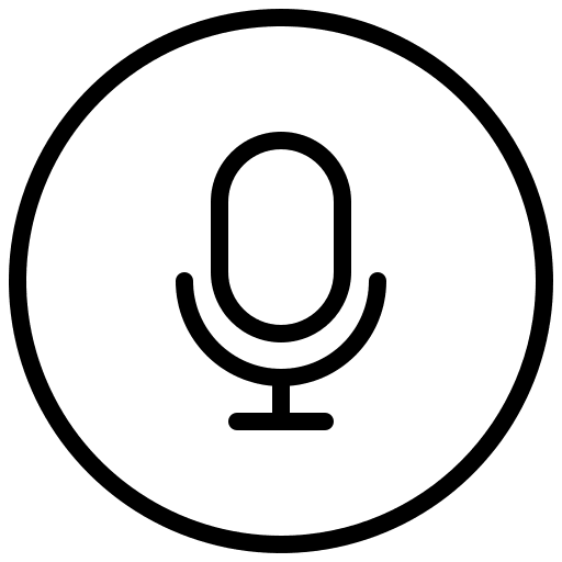 Voice recorder electronics microphone ui icon