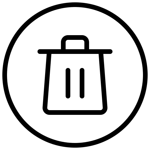 Delete interface delete trash can icon Delete interface delete trash can icon