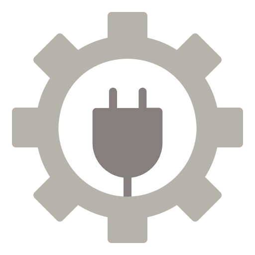 Gear cogwheel plug electronics icon