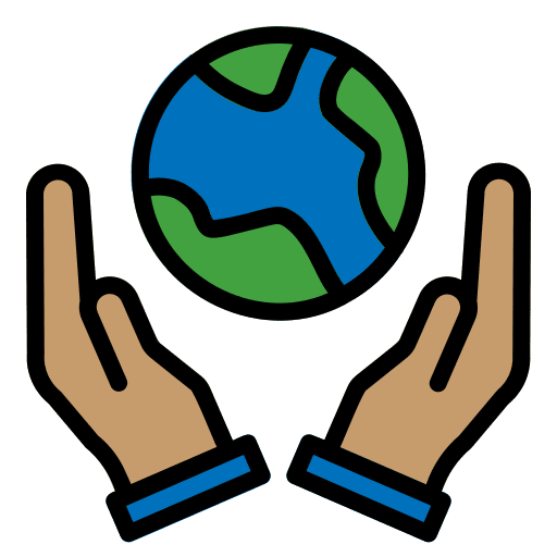 Green earth recycling reneweable energy protection icon