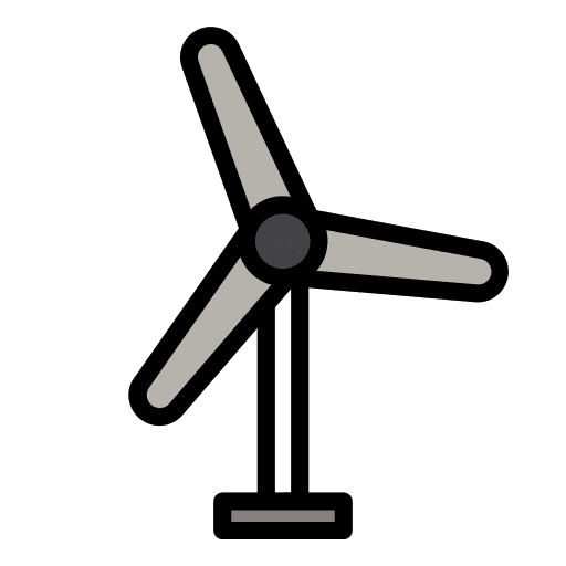 Wind turbine wind mill ecology and environment windmill icon