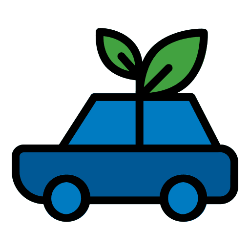 Electric car ecology and environment electric car ecologism icon