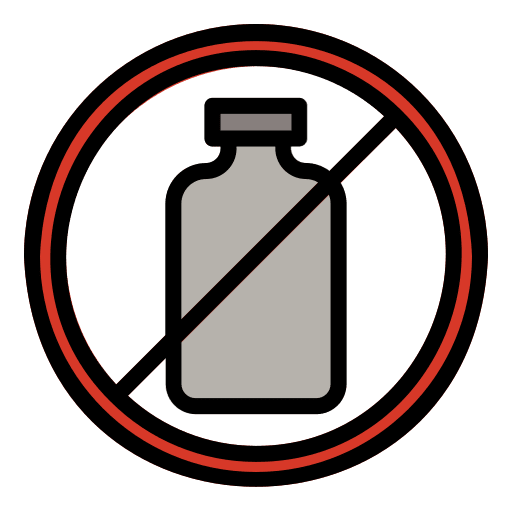No plastic ban bottle ecology and environment icon