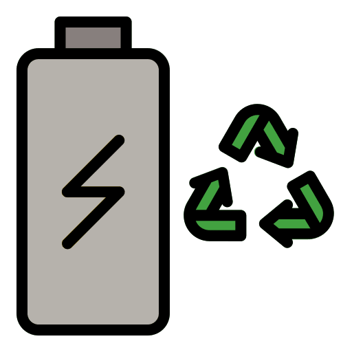 Rechargeable battery rechargeable battery ecology and environment recycling icon