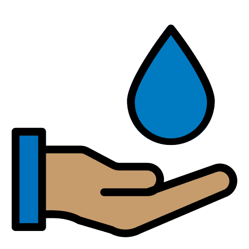 Save water water drop hand recycling icon