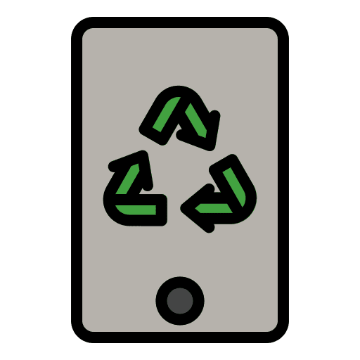 Telephone electronics recycling ecology icon