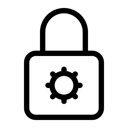 Lock locked security settings icon