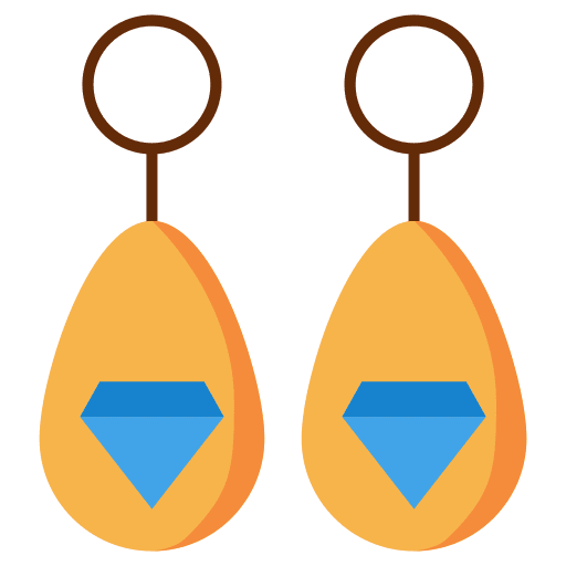 Earrings gift mother woman icon Earrings gift mother woman icon