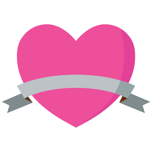 Heart heart ribbon badge icon Heart heart ribbon badge icon