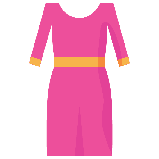 Long dress fashion clothes elegant icon Long dress fashion clothes elegant icon
