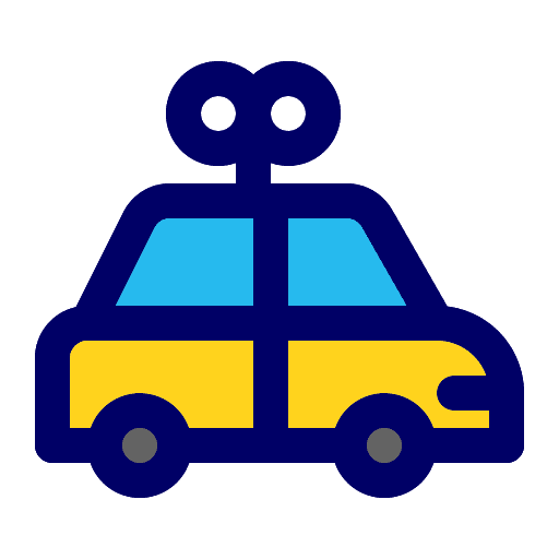 Car child toy car kid and baby icon