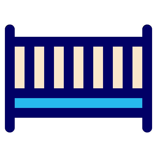 Crib kid and baby baby crib child icon