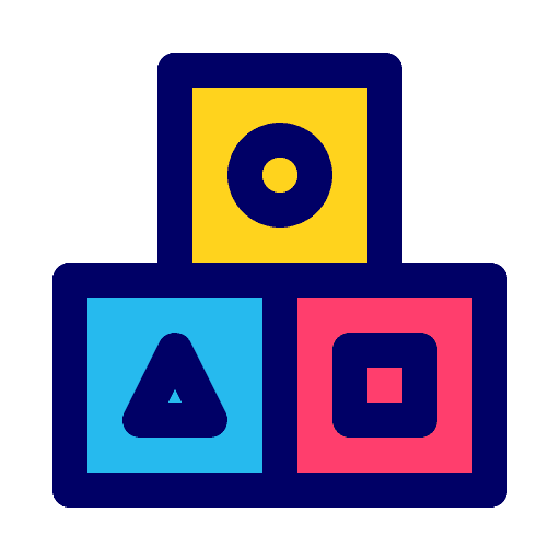Block toy kid and baby baby icon Block toy kid and baby baby icon