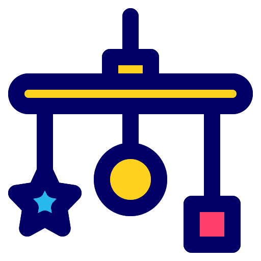 Cradle toy baby child icon Cradle toy baby child icon