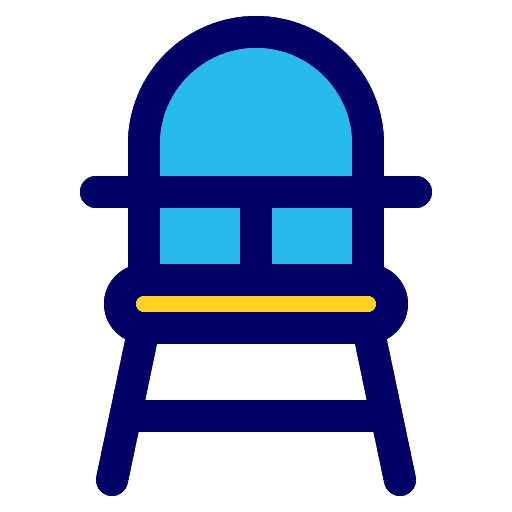 Feeding chair baby child high chair icon Feeding chair baby child high chair icon