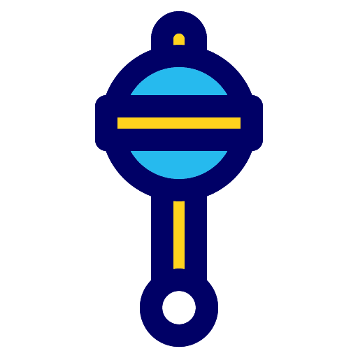 Maracas baby kid music and multimedia icon Maracas baby kid music and multimedia icon