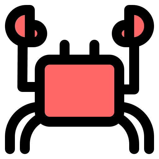 Crab summer zoology wildlife icon