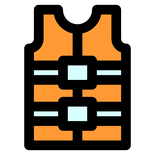 Life jacket protection safety life jacket icon