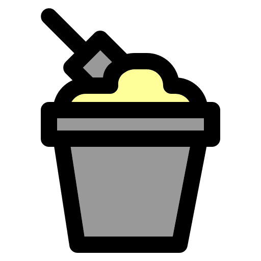 Sand bucket childhood summer holidays icon