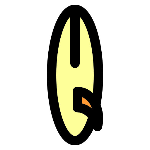 Surfboard summertime holiday surfing board icon Surfboard summertime holiday surfing board icon