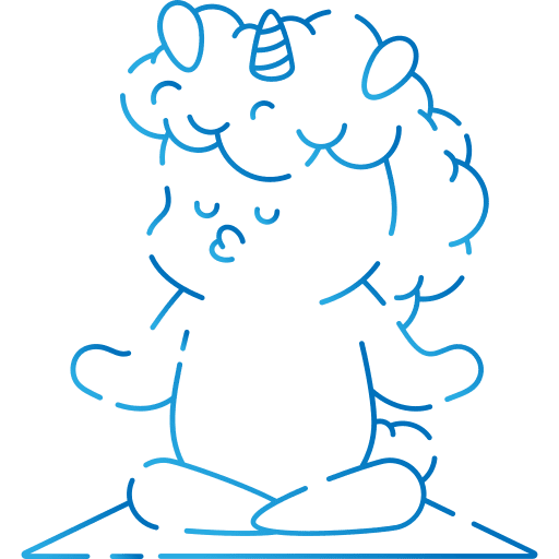 Unicorn yoga fantasy legend icon Unicorn yoga fantasy legend icon