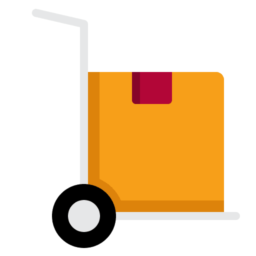 Delivery cart delivery box logistics delivery trolley icon Delivery cart delivery box logistics delivery trolley icon