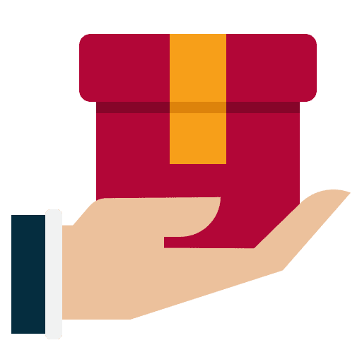 Delivery receive hand delivery icon