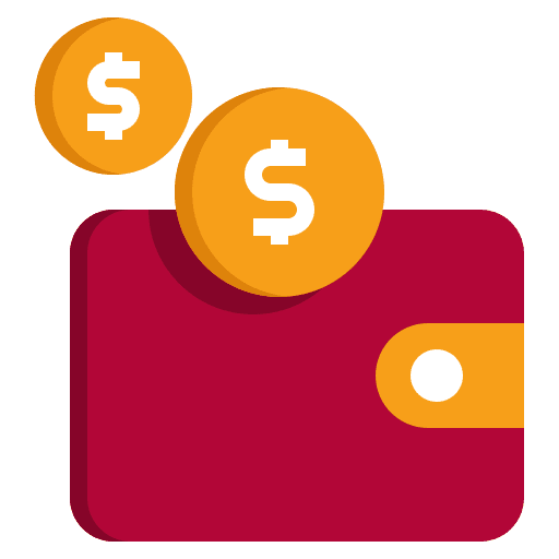 Wallet payment business and finance coin icon Wallet payment business and finance coin icon