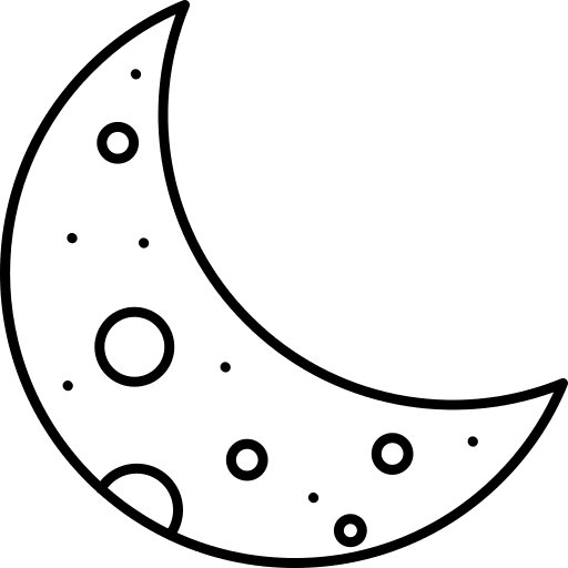 Half moon crescent weather ui icon Half moon crescent weather ui icon