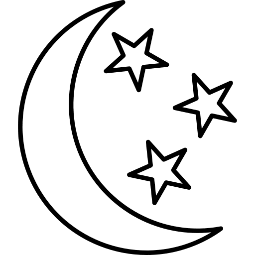 Moon and stars weather moon and stars astronomy icon Moon and stars weather moon and stars astronomy icon