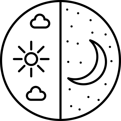 Day and night season sky time icon Day and night season sky time icon