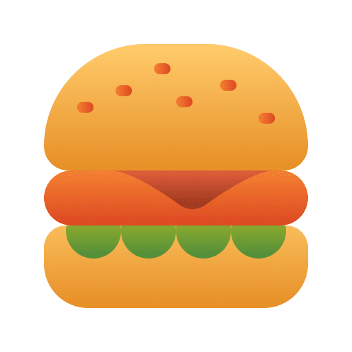 Burger food and restaurant junk food hamburger icon