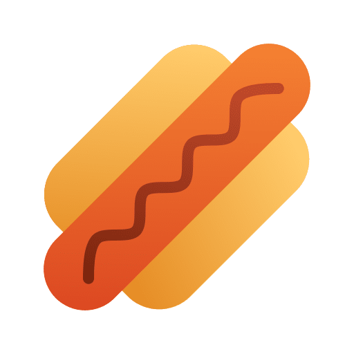 Hot dog sausage fast food hot dog icon