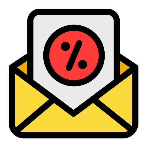 Newsletter sale marketing advertisement icon