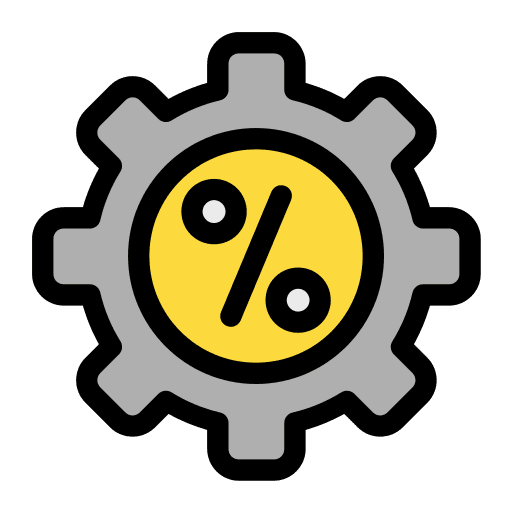 Settings discount settings black friday icon