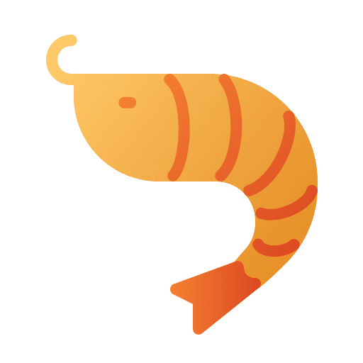 Shrimp shellfish food and restaurant seafood icon Shrimp shellfish food and restaurant seafood icon