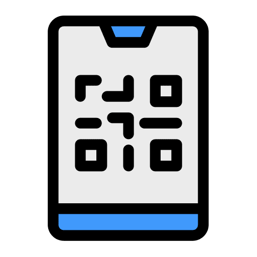 Barcode communications smartphone qr code icon Barcode communications smartphone qr code icon