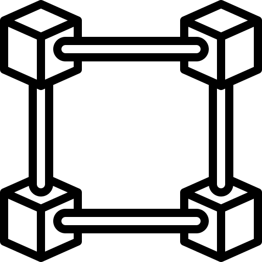 Blockchain cryptocurrency digital money digital currency icon