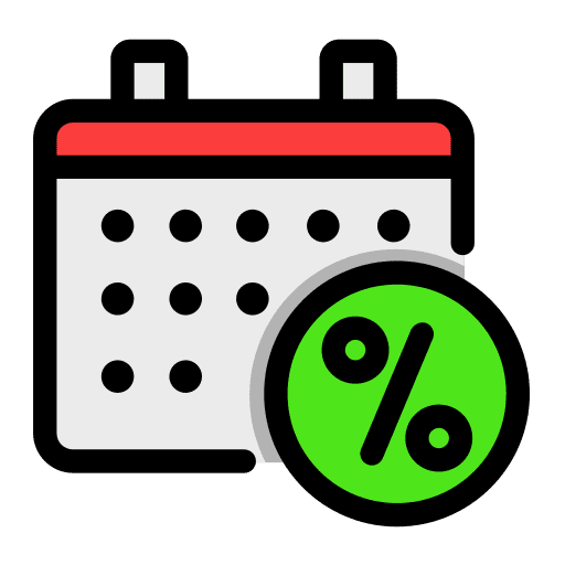 Calendar bargain discount calendar icon Calendar bargain discount calendar icon