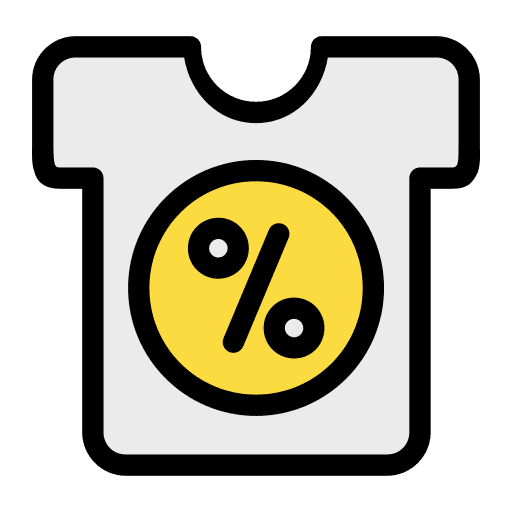 Clothes sale tshirt discount icon Clothes sale tshirt discount icon