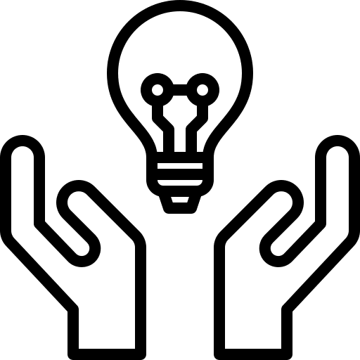 Idea business fintech hands icon Idea business fintech hands icon