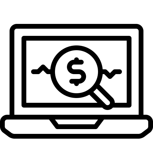 Market analysis statistics analytics fintech icon