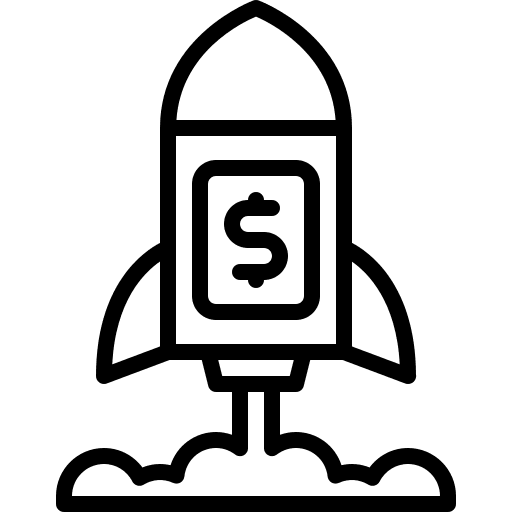 Rocket startup business business and finance icon Rocket startup business business and finance icon