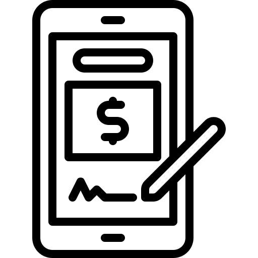 Signature fintech assignment business icon Signature fintech assignment business icon