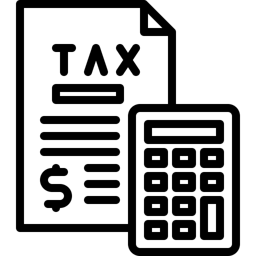 Tax tax business and finance calculator icon Tax tax business and finance calculator icon