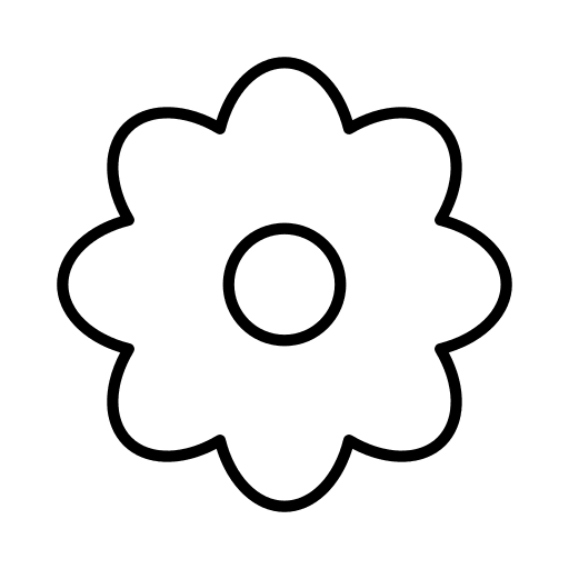 Flower outline flower flowers bloom icon