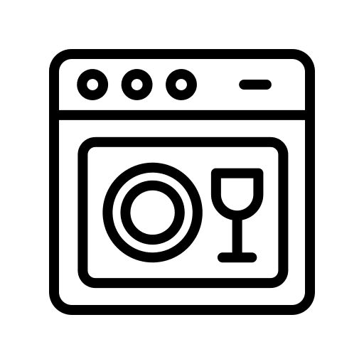 Dishwasher electronics furniture and household dish icon