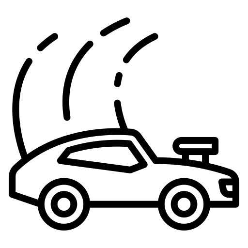 Drifting driving race drift car icon